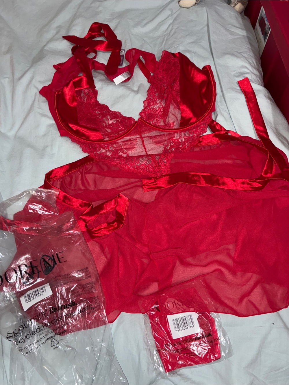 Adore Me 3X NEW Red Lingerie